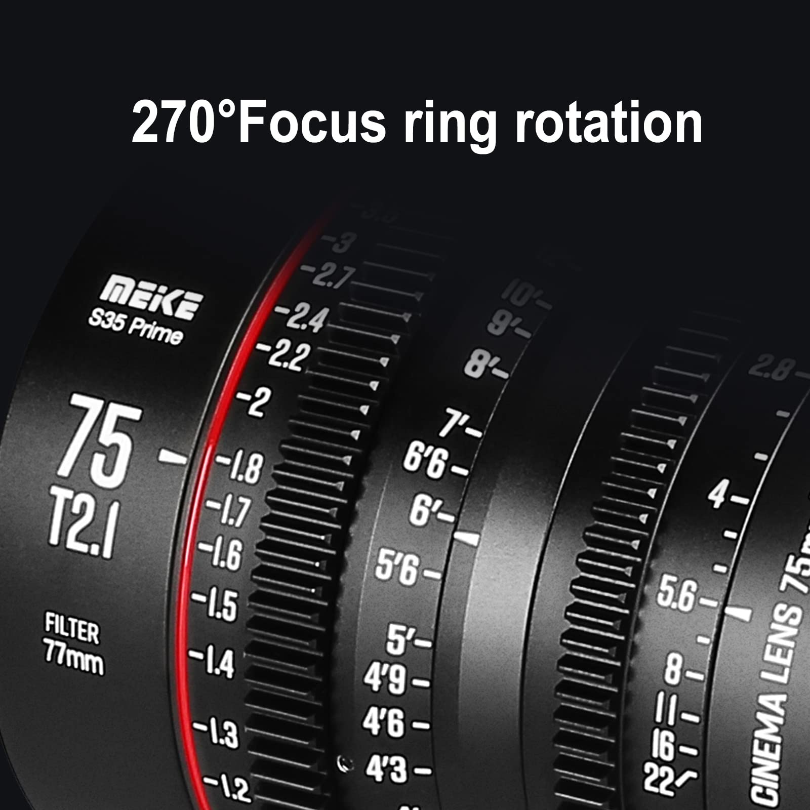 Amazon | Meike 75mm T2.1 スーパー35 プライムマニュアルフォーカス